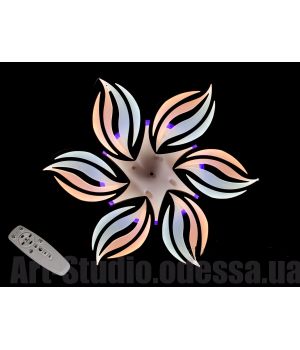 Потолочная светодиодная люстра, 105W 8092/6BK LED 3color dimmer  (белая,черная,серая)