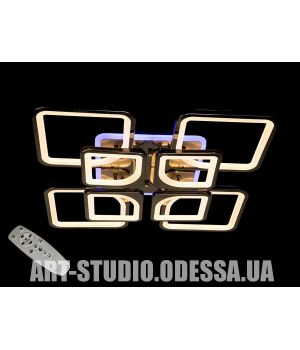 Стельова люстра з диммером і LED підсвічуванням, чорна люстра, 190W