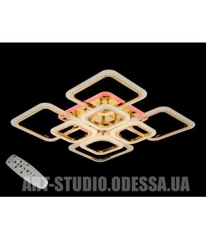Сучасна LED люстра з диммером і кольоровою підсвіткою 145W  A8060/4+4G LED 3color dimmer