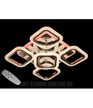 Стельова люстра з диммером і LED підсвічуванням, 80W AS8060/4+1HR LED 3color dimmer