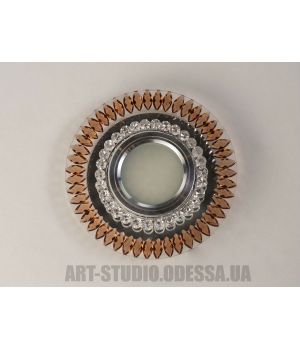 Хрустальный точечный светильник со встроенной LED подсветкой XF001-CF+LED