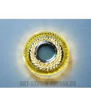 Хрустальный точечный светильник со встроенной LED подсветкой XF001-Y+LED