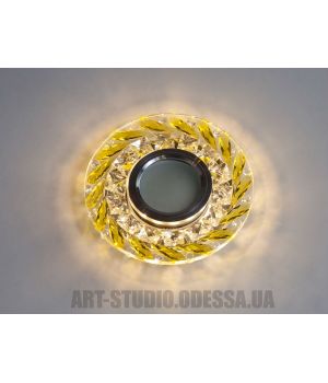 Хрустальный точечный светильник со встроенной LED подсветкой XF002-Y+LED