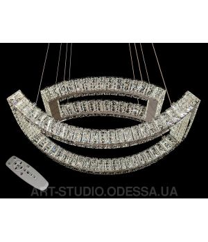 Хрустальная светодиодная люстра-подвес, 80W D6041