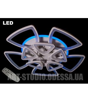 Потолочная светодиодная люстра, 265W 8118/5+5WH LED 3color dimmer (черная)