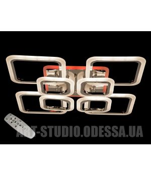 Сучасна LED люстра з диммером і кольоровою підсвіткою 145W  A8060/4+4HR LED 3color dimmer