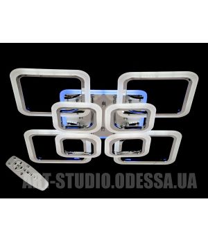 Сучасна LED люстра з підсвічуванням, срібна люстра, 145W
