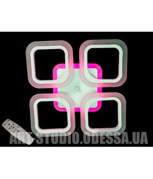 Світлодіодна дитяча люстра з пультом, 50Вт,  AS8060/4WH LED 3color dimmer