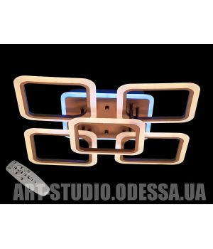 Стельова LED люстра з димером і кольоровою підсвіткою 120W A8060/4+1CF LED 3color dimmer