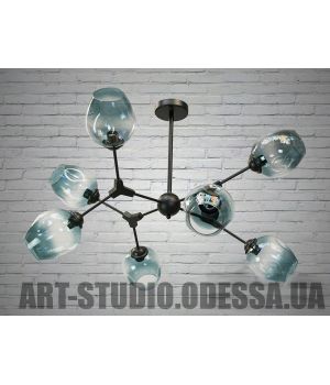 Люстра в стиле Loft - "Молекула" на 8 ламп 899-8BK