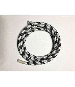 AMP кабель текстильний зигзаг 2x0.75 black+white