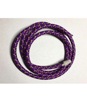 AMP кабель текстильний зигзаг 2x0.75 purple+yellow