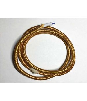 AMP кабель текстильний 2x0.75 gold