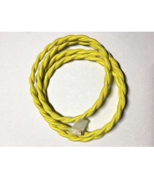 AMP кабель текстильний звитий 2x0.75 yellow
