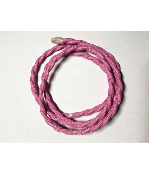AMP кабель текстильний звитий 2x0.75 pink