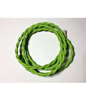 AMP кабель текстильний звитий 2x0.75 light green