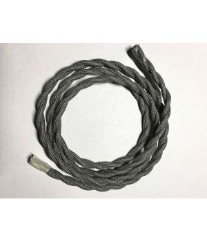 AMP кабель текстильний звитий 2x0.75 gray