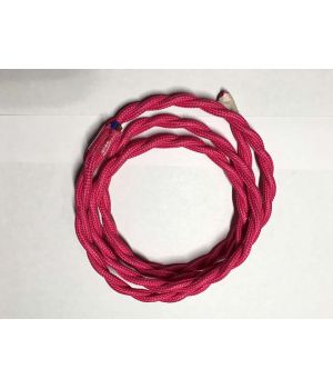 AMP кабель текстильний звитий 2x0.75 deep pink