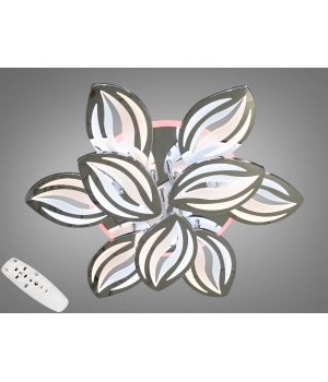 Стельова люстра з диммером і LED підсвічуванням, колір хром, 165W 8092/6+3HR LED 3color dimmer