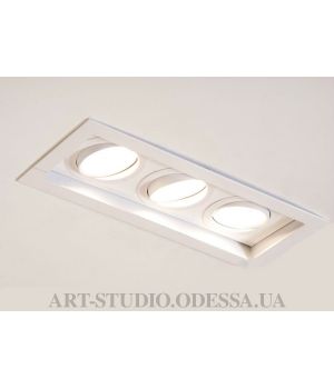 Современный точечный светильник, серия "Аluminium" 136H-3-WH