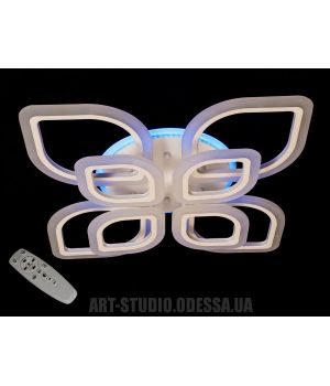 Потолочная светодиодная люстра, 145W A8073/4+4WH LED 3color dimmer ЧЕРНЫЙ БЕЛЫЙ 