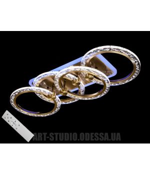 Потолочная светодиодная люстра с диммером 65W QX2510/2+2MC BR LED 3color dimmer