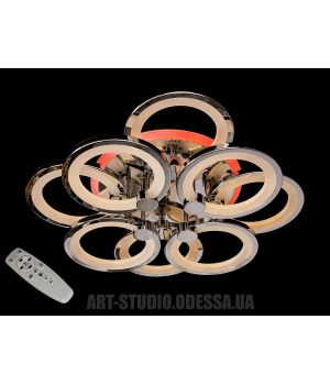 Стельова люстра  125W 8022/4+4HR LED 3color dimmer