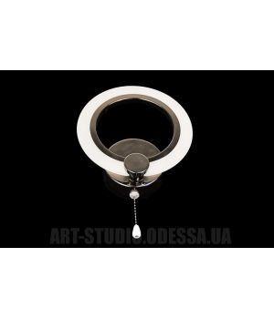 Светодиодный светильник накладной настенный с выключателем, 12W 1888-1 Pearl Black