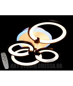 Світлодіодна люстра від Art-Studio чорна 70W димер пульт 8022/4BK LED 3color dimmer 