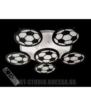 Сучасна LED люстра "футбольний м`яч" 105W  8065/5+1BK LED 