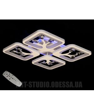 LED люстра з димером і підсвічуванням, 85W, S8157/4WH LED 3color dimmer