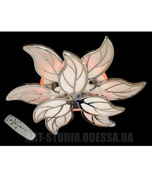 Стельова люстра з димером і LED підсвічуванням, 150W 8028/6+3HR LED 3color dimmer