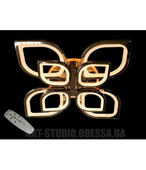 LED-люстра з диммером та підсвічуванням, 185W 8073/4+4BHR LED 3color dimmer