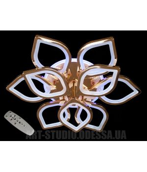 Стельова люстра з диммером і LED підсвічуванням 165W 8073/6+3G LED 3color dimmer