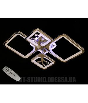 Стельова люстра з диммером і LED підсвічуванням, колір хром, 100W 8157/2+2G LED 3color dimmer