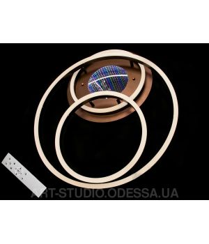 Потолочная LED-люстра с 3d эффектом, 105W 55011/1+2  dimmer ( белый, коричневый, серый)