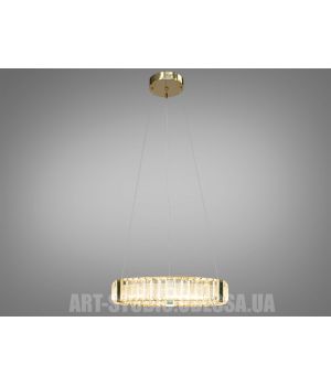 Хрустальная светодиодная люстра-подвес, 20W 81028-400G (хром,золото)