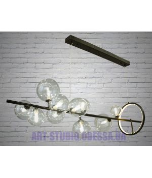 Люстра Loft на 10 ламп с LED подсветкой 982-10BK