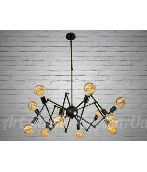 Люстра Loft на 12 ламп  6052/12WH БЕЛЫЙ 