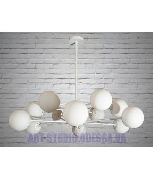 Люстра в стиле Loft - "Молекула" на 12 ламп 6033/12WH+WH 6033/8WH+WH 