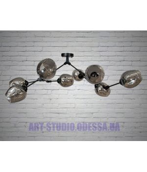 Люстра в стиле Loft - "Молекула" на 8 ламп 882-8BK