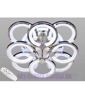 Стельова люстра з диммером і LED підсвічуванням , 125W 8022/4+4HR LED 3color dimmer