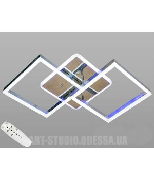Сучасна стельова світлодіодна люстра з пультом, димером, 90W 8300/2HR LED 3color dimmer