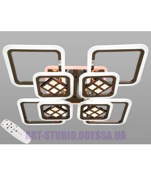 Стильна світлодіодна лёд люстра з димером та LED підсвічуванням, потужністю 150W A8190/4+4