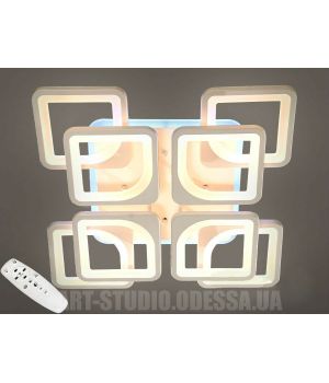 Стельова LED люстра від Art-Studio  з димером і кольоровою підсвіткою 170W HS8060/4+4WH LED 3color dimmer