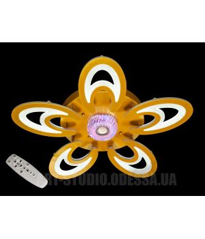 Потолочная люстра с диммером, подсветкой и MP3, 90W 8167/5WH CL MP3 SG dimmer