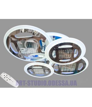 Світлодіодна люстра з 3d ефектом, 155W  6016/2+2+2HR LED 3color dimmer