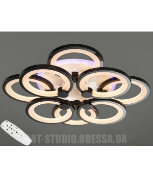 Потолочная светодиодная люстра, 150W 8022/4+4BK LED 3color dimmer 
