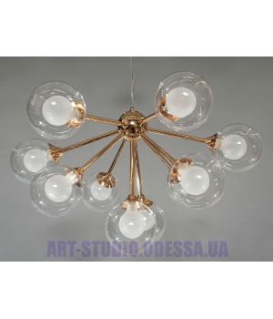 Підвісна люстра у стилі лофт - "Молекула" на 10 ламп 81788/10G