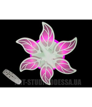Світлодіодна люстра з диммером, 105W 8028/6WH LED 3color dimmer